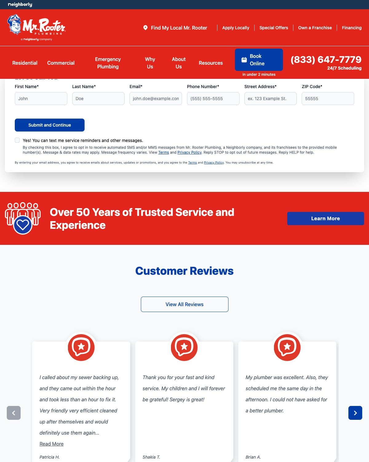 Plumbing website design case study by Clarion Works